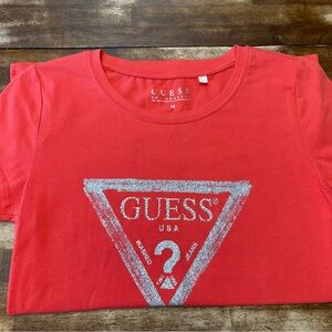 Guess Bright Red Short Sleeve Tee